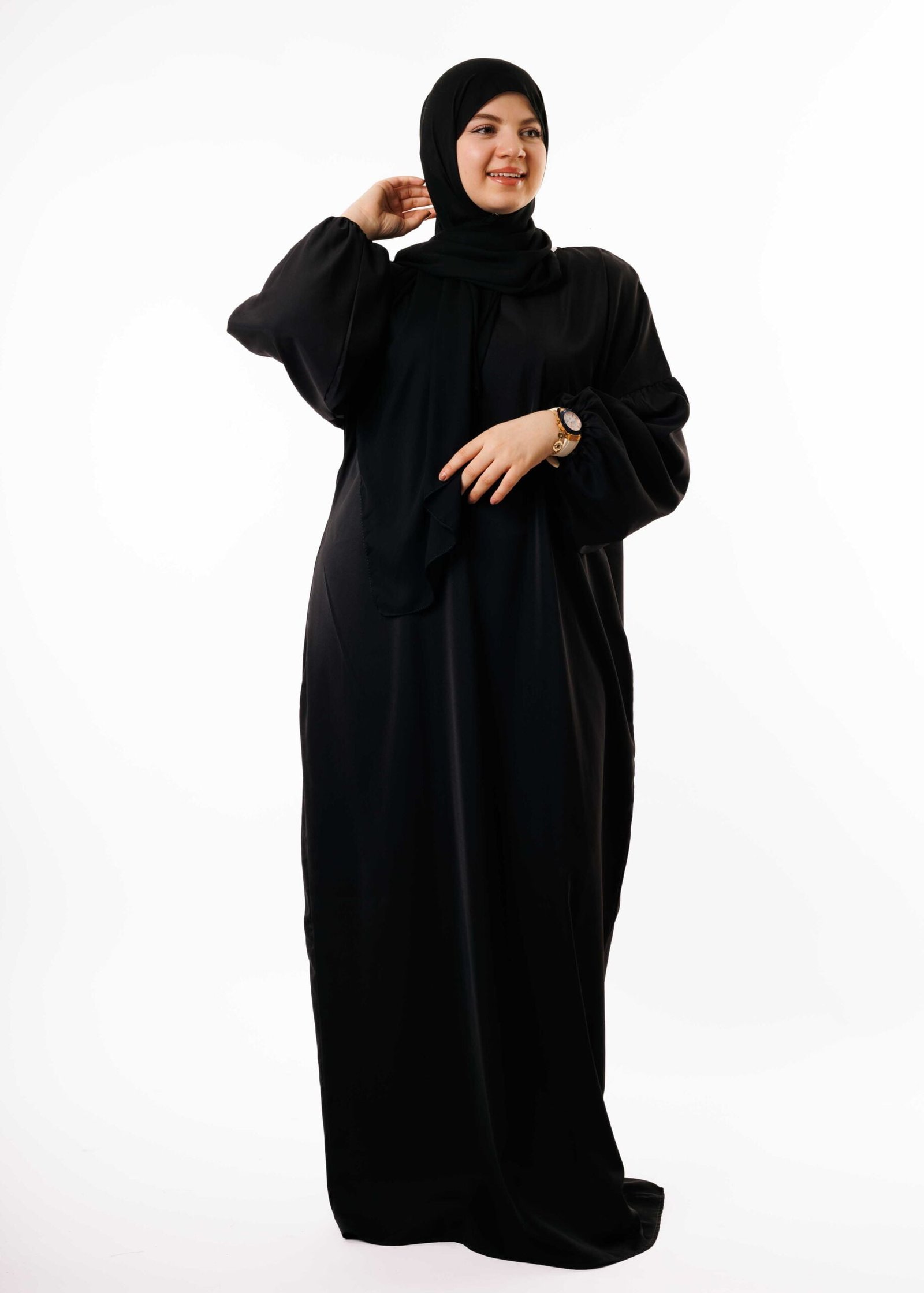 عباية الصلاة والإستعمال اليومي - أسود -