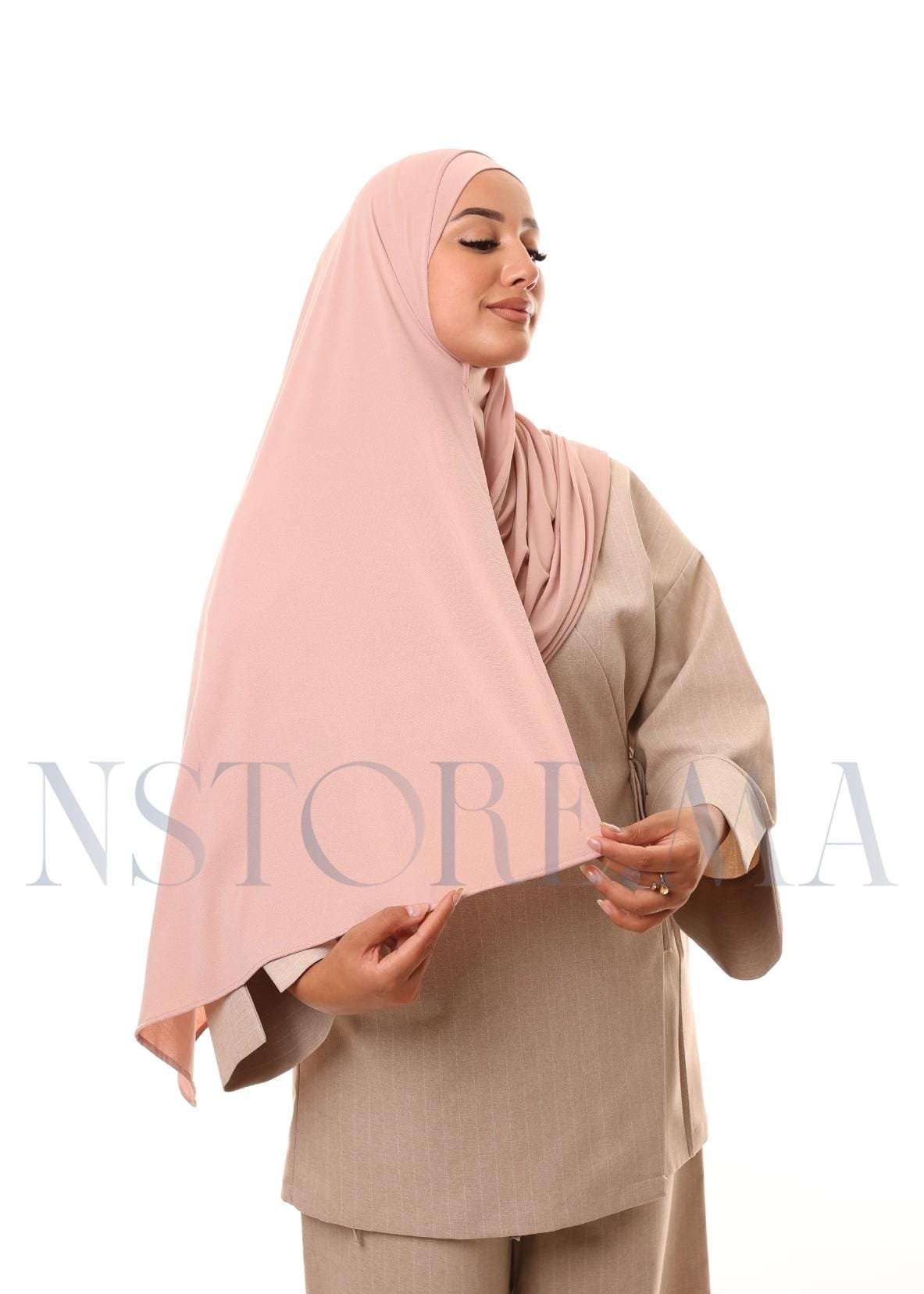 شال مزدوج - وردي -