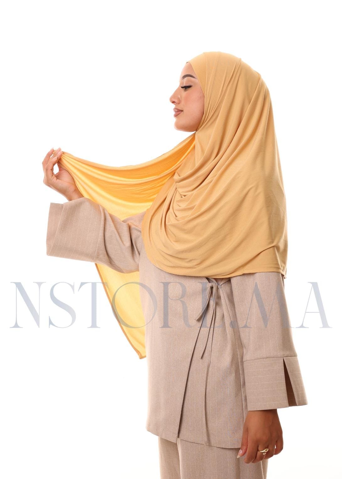 شال مزدوج - بيج -