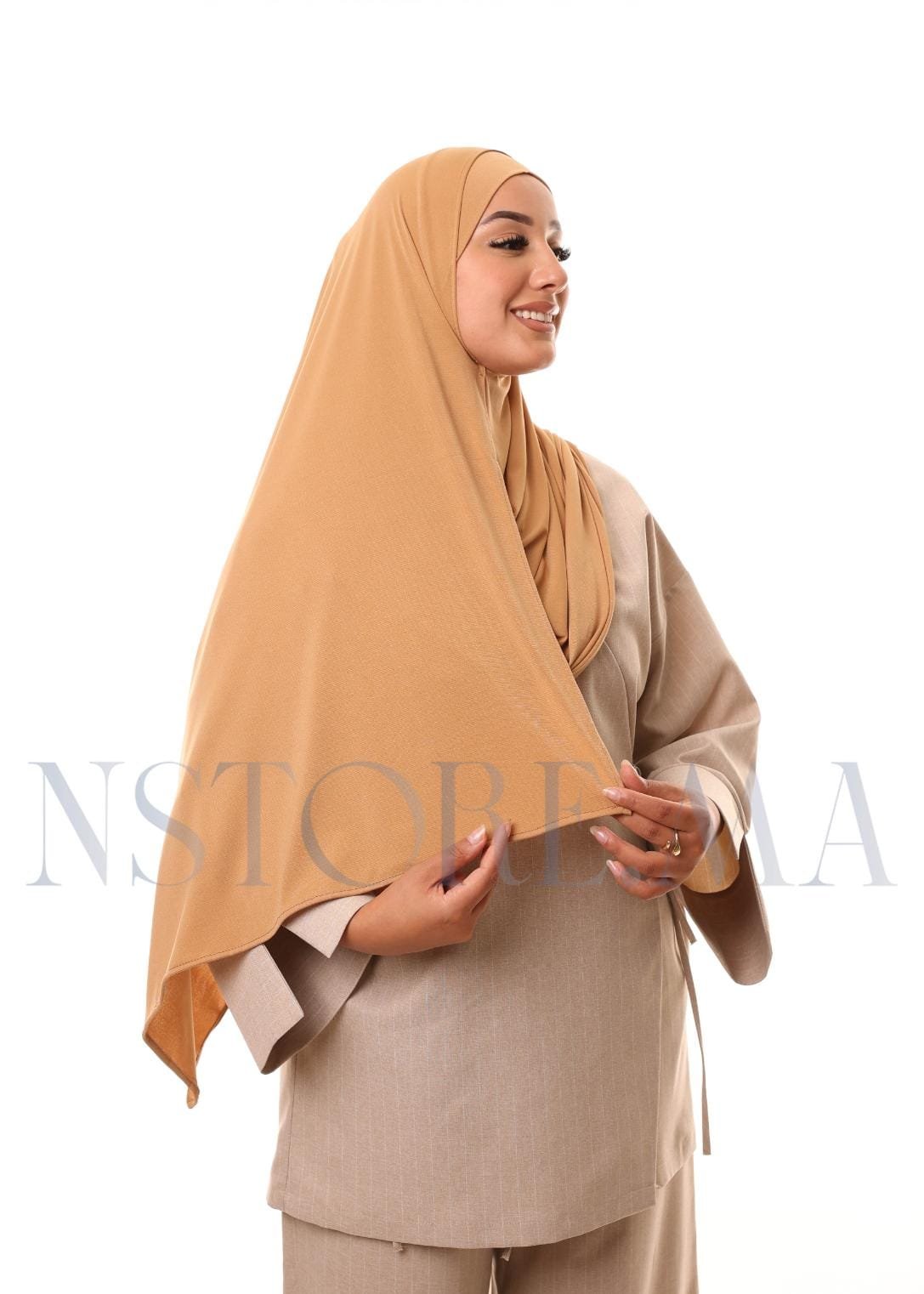 شال مزدوج - بيج رملي -