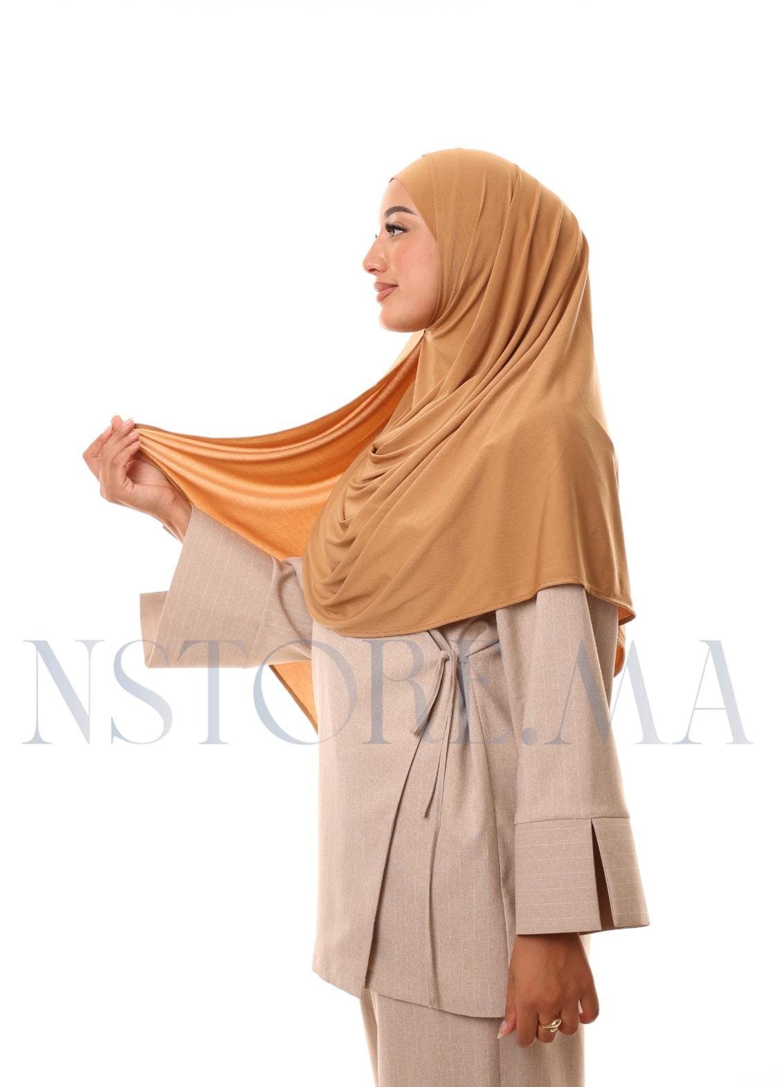 شال مزدوج - بيج رملي -