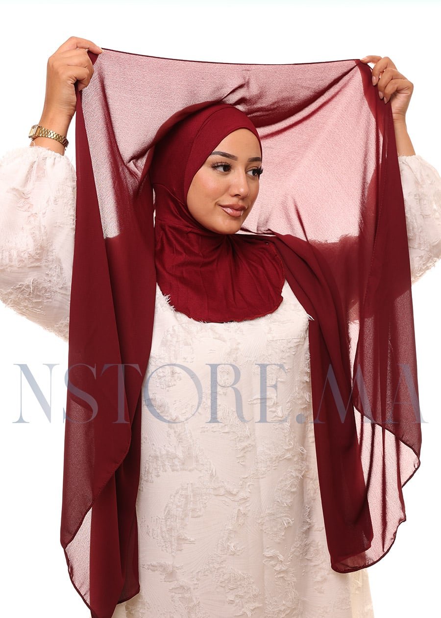 شال كريب حريري بالبوني "النينجا" - ڭرونا