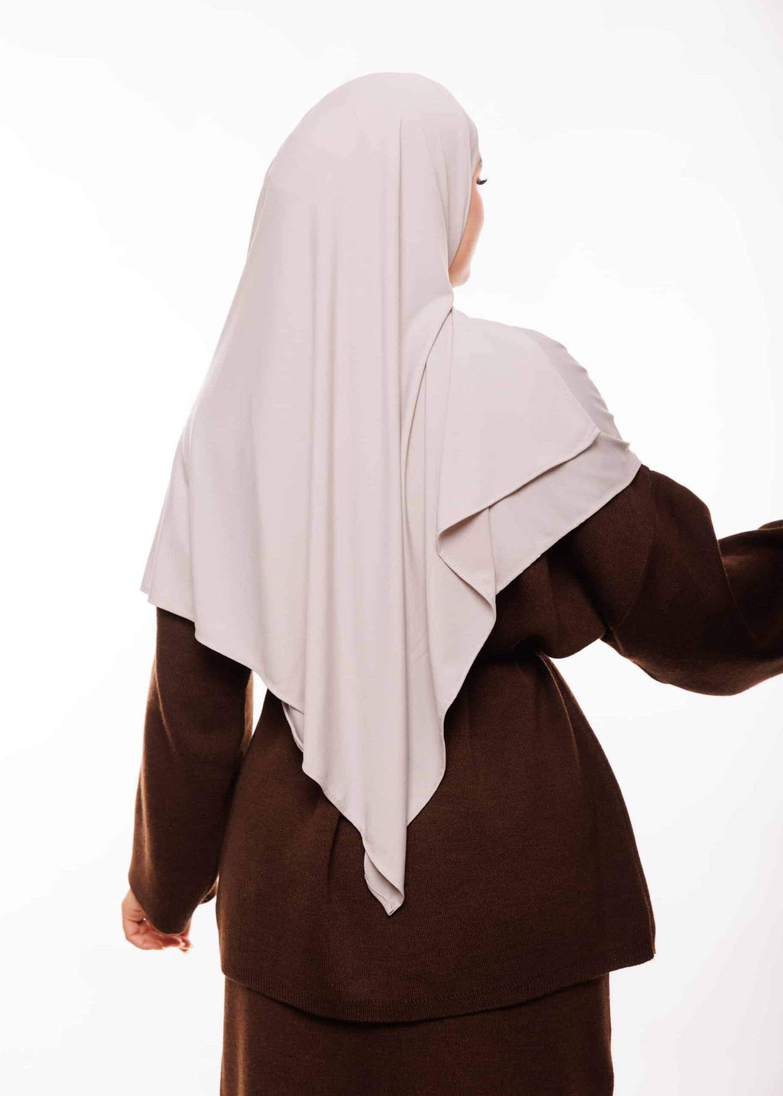 شال مزدوج - رمادي فاتح -