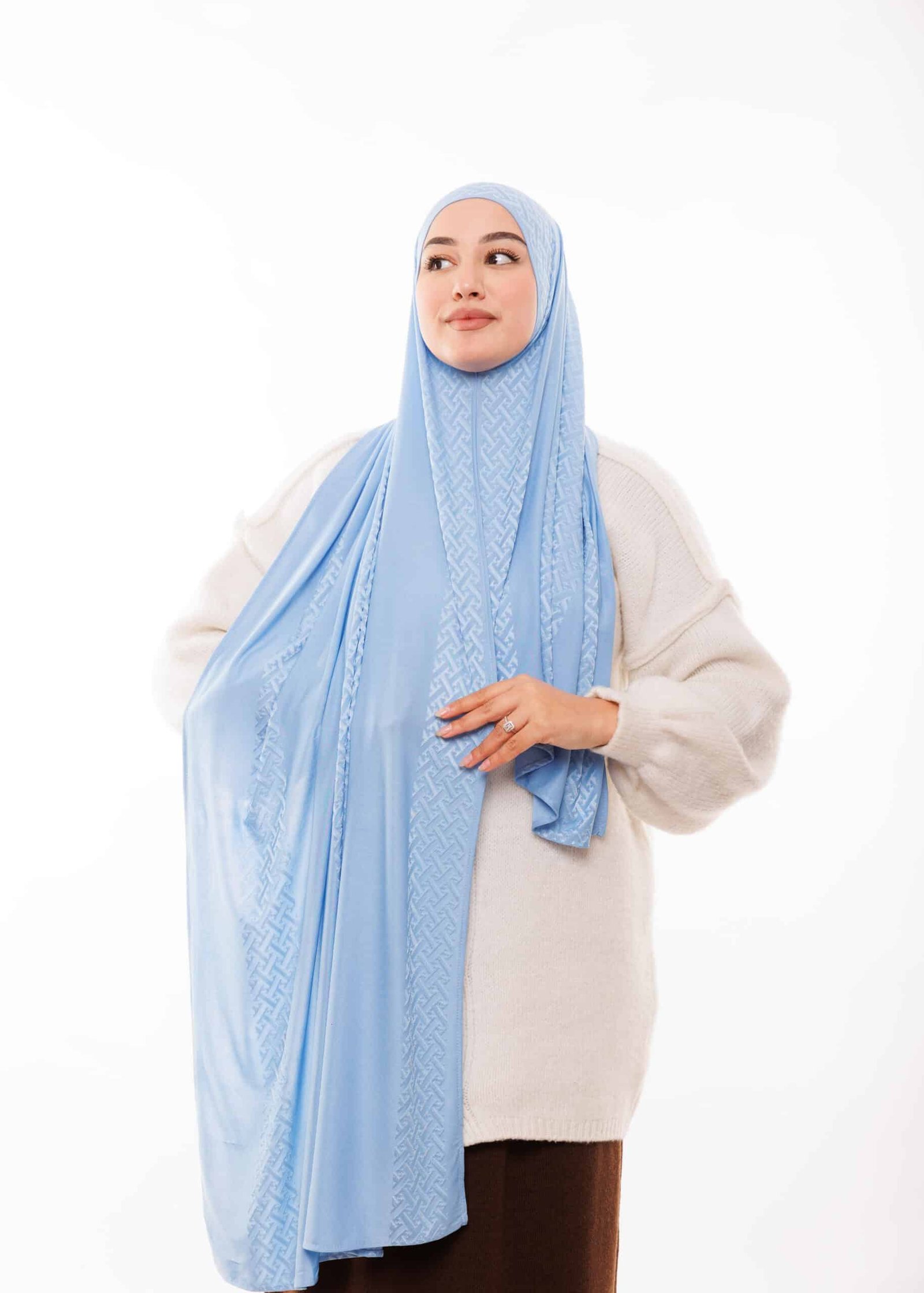 شال كشخة - أزرق سماوي -