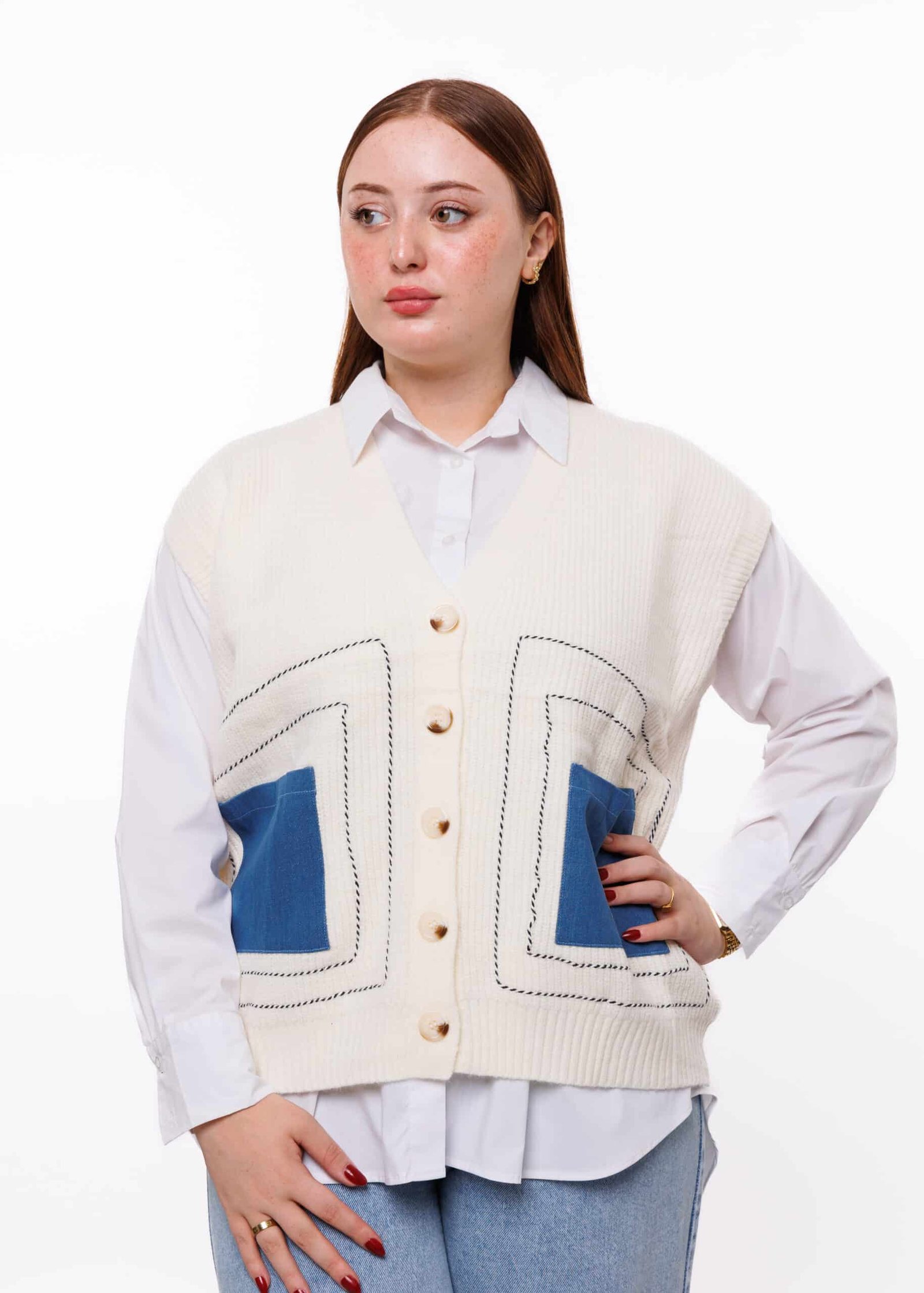 سترة صوفية بدون أكمام DA1122