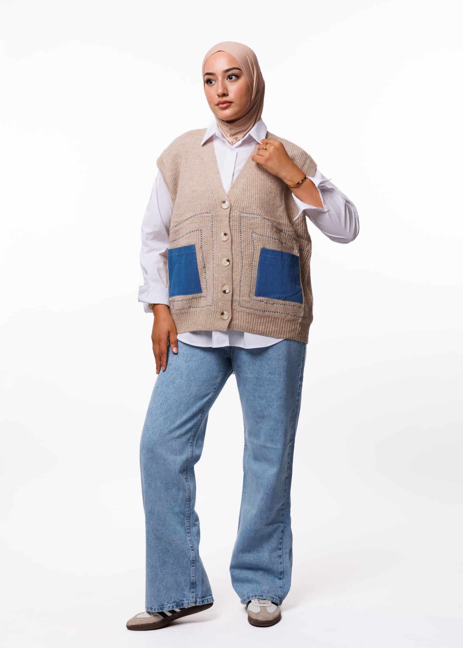 سترة صوفية بدون أكمام DA1122