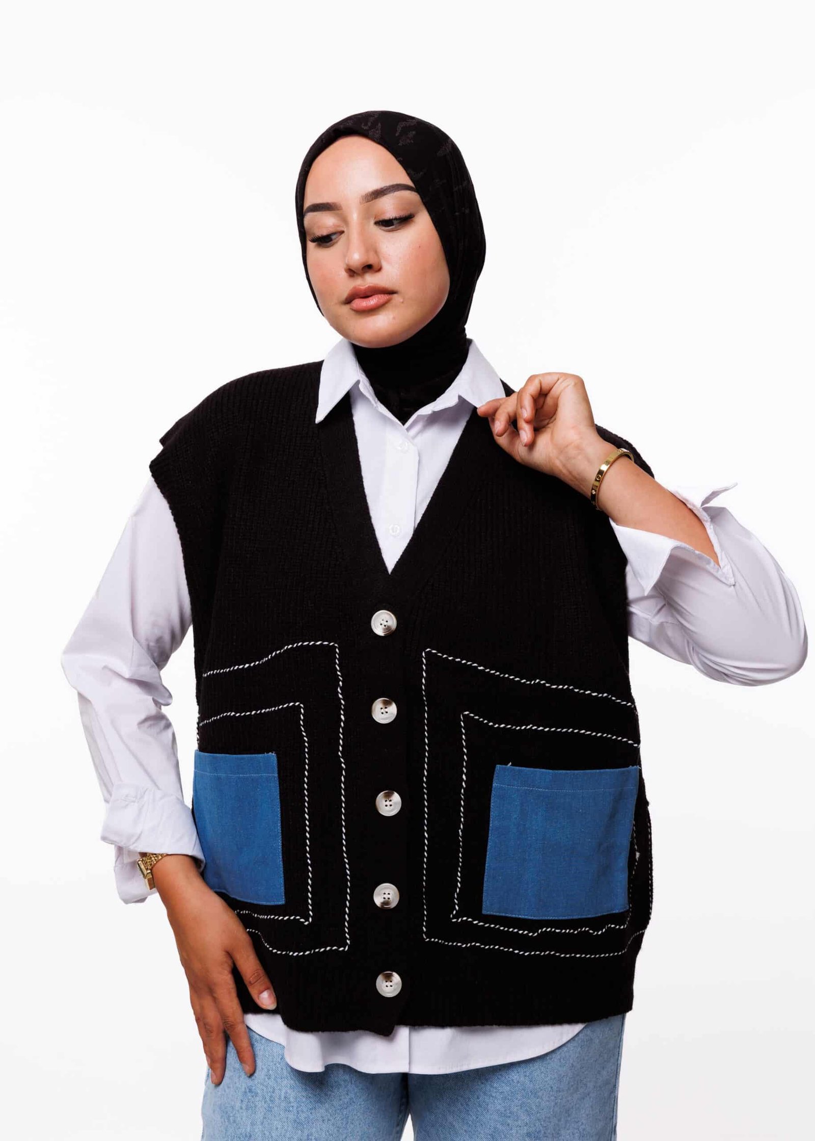 سترة صوفية بدون أكمام DA1122